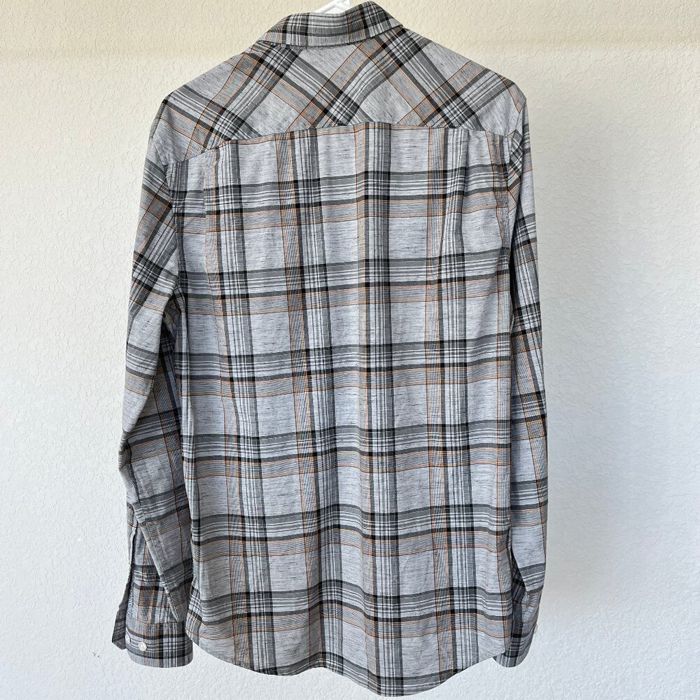 Penguin Long Sleeve Plaid Long Sleeve Buttom Up Slim Fit M - Picture 3 of 10